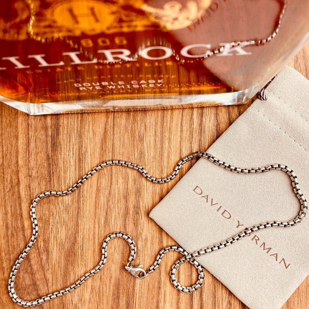 David Yurman Men's Sterling Silver Box Chain (thick 3.6mm)